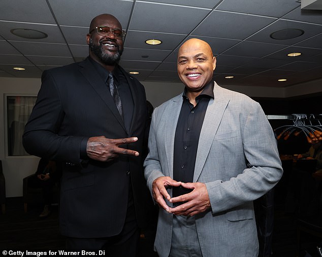 He has spent 24 years at TNT, 13 of which with his friend Shaquille O'Neal (left)