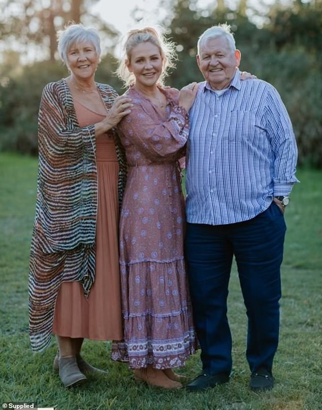 She found out she had triple-positive breast cancer in June 2021, the same disease her mother, Joy (left), had been diagnosed with just two years earlier.