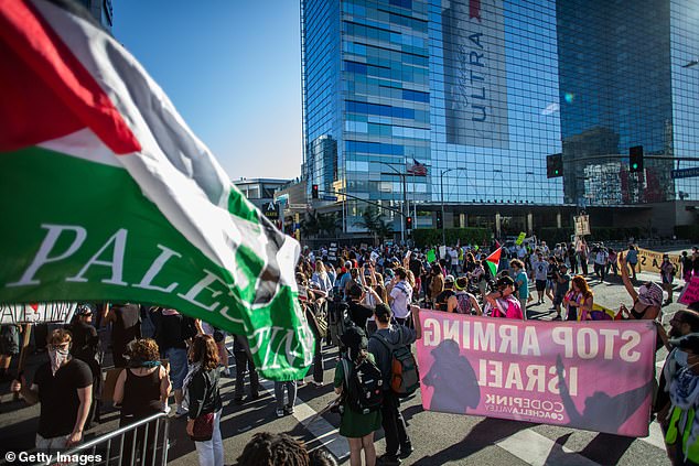 Some protesters could be seen wearing t-shirts that said 