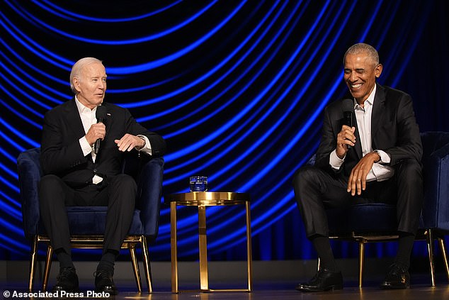 There were some laughs with Biden and Obama together, but with a serious message