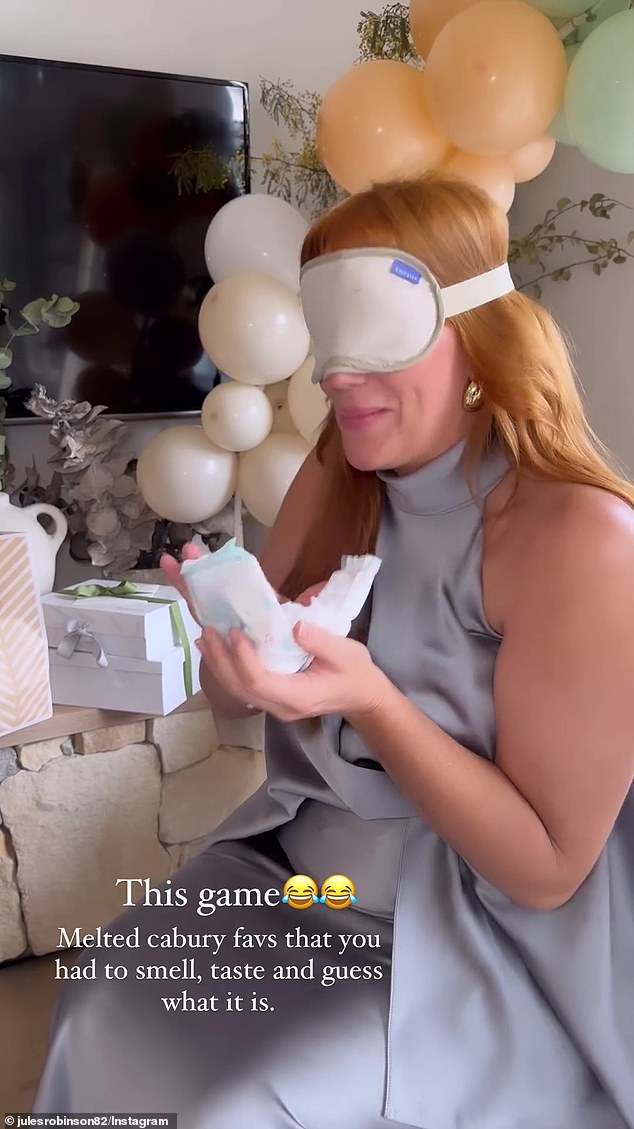 One clip showed Jules blindfolded while sniffing a diaper containing a brown liquid substance.