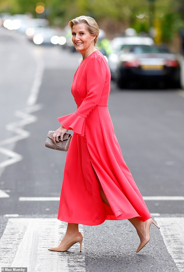 Sophie, Duchess of Edinburgh, wore Beulah's bright coral 'Yahvi' dress again in April