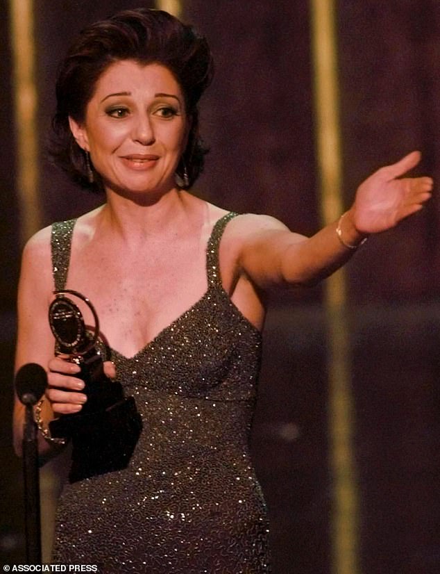 Donna Murphy ultimately won best lead actress in a musical for a revival of the Rodgers & Hammerstein classic The King And I; in the photo of her giving her acceptance speech