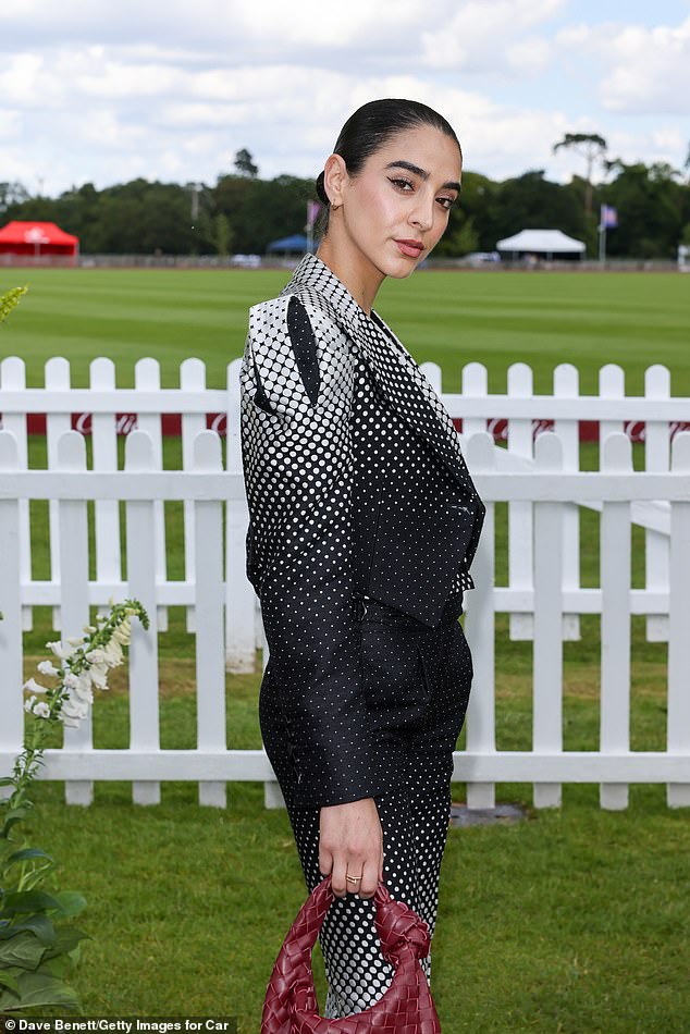 No Trippin' today: music creator Kara Marni wore a distinctive and elegant polka dot outfit