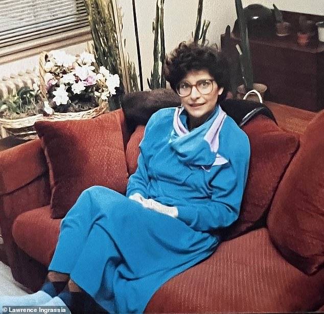 Gina during treatment for lung cancer in 1987. She died seven months after diagnosis.