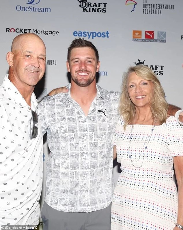 DeChambeau greeted all the fathers on Sunday before speaking about his father's passing.