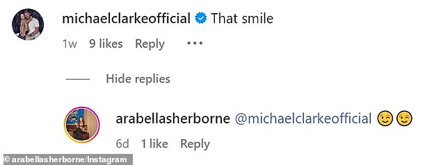 Michael all but confirmed their romance when he cheekily wrote 