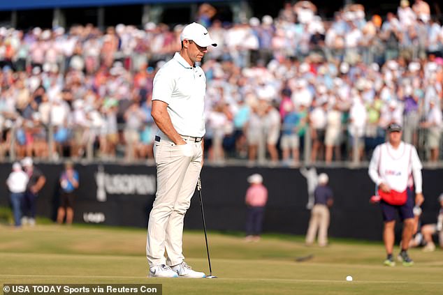 McIlroy was visibly stunned by the putt that refused to fall on the 18th green.