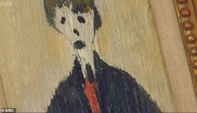 The artist is one of Britain's most forged artists, but fortunately his framed painting of a crudely drawn male figure was authenticated by an undisclosed gallery.