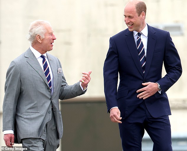 King Charles, pictured with Prince William last month, has reportedly grown closer to his eldest son in recent times.