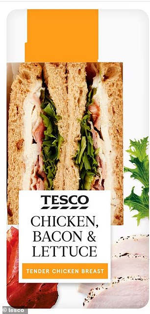 Tesco's 'chicken, bacon and lettuce sandwich' is another of those affected by the recall