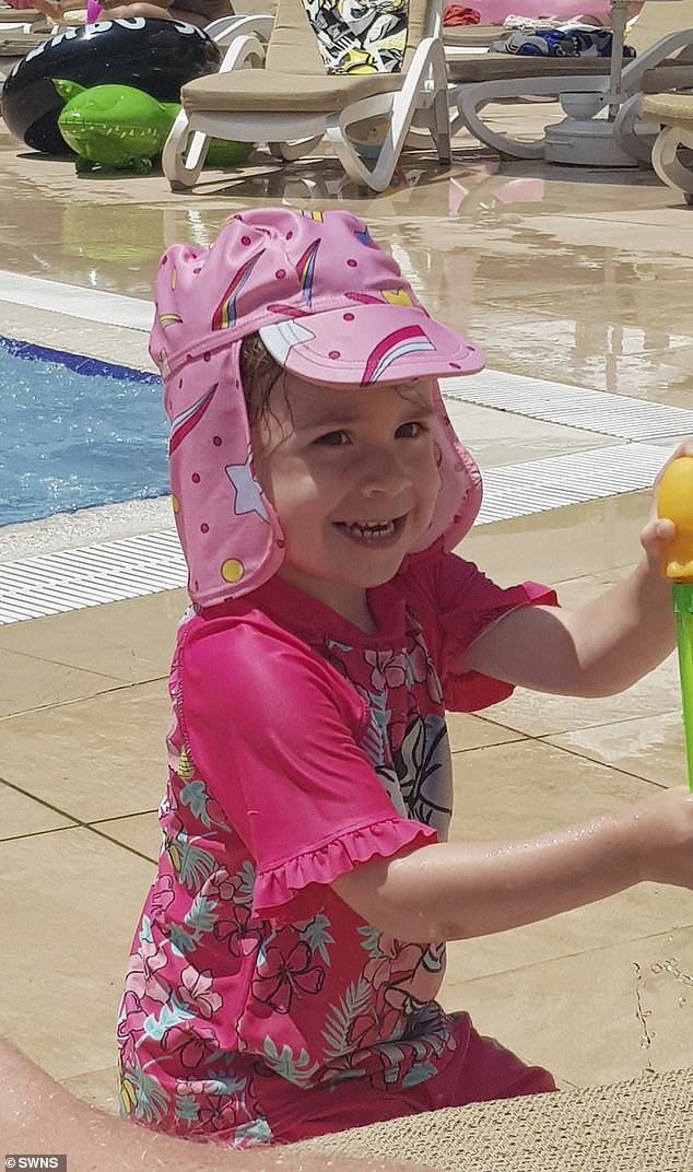 Two-year-old Allie Birchall developed the serious illness five days after returning home to Manchester from a stay at a luxury resort near Antayla.