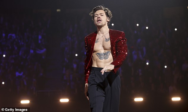 Harry Styles, whose latest album, Harry's House, was released in 2022, is in ninth place