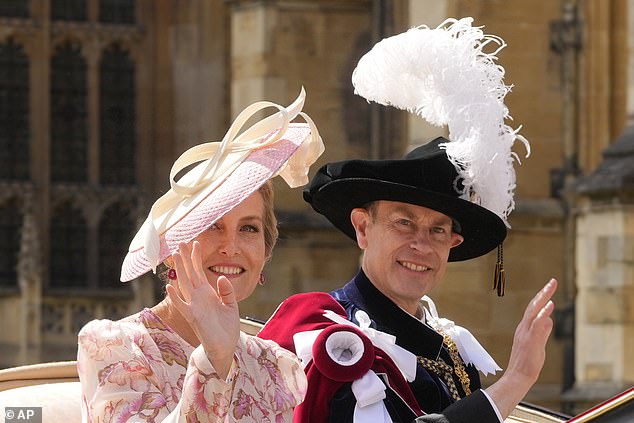 The couple waved to the crowds, who had been lining the streets since earlier in the day in hopes of catching a glimpse of the royals.