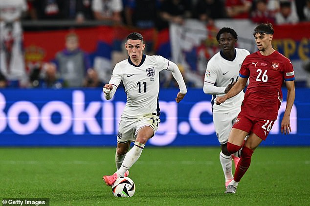 Foden endured a difficult outing against Serbia as he struggled to show his attacking threat.