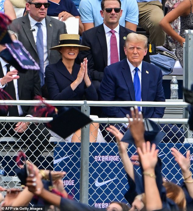 Melania and Trump at Barron's High School Graduation on May 17