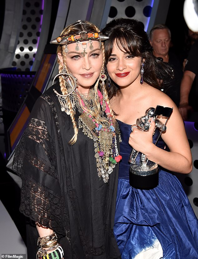 On Monday, Cabello opened up about her recent transformation from brunette to platinum blonde, comparing her change to that of music icons Madonna and David Bowie, who were known for reinventing themselves at the height of their careers; Camila with Madonna in 2018