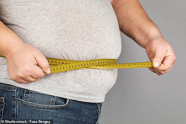 Britain has the highest obesity rates in Western Europe. Almost 26 per cent of adults in England were classed as obese (with a body mass index of 30 or more) according to the Health Survey for England 2021 (file image)