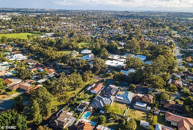 Tucker failed to mention that he bought a house on an 9,000 sq ft block in Hamersley (pictured) in Perth's north last November and rents it out for about $700 a week.