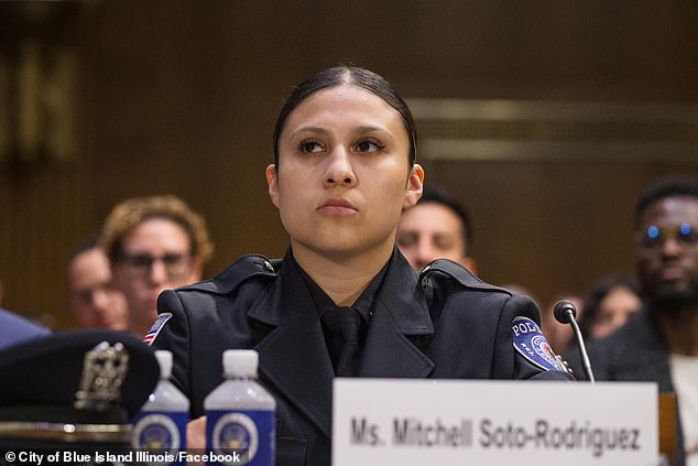 DACA recipient Mitchell Soto Rodriguez testified before the Senate Judiciary Committee last month after joining the Blue Island Police Department on Chicago's South Side.