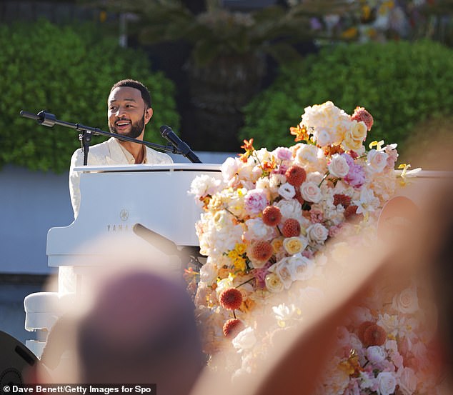 The father of four, who is married to Chrissy Teigen, looked handsome with his neatly trimmed beard.