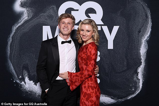 Robert is seen here with his ex-girlfriend Rorie Buckey at the GQ Australia Men of the Year Awards in Sydney on December 6.