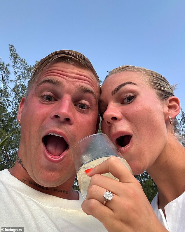 It comes after a happy announcement when Mitch and fellow influencer Chloe Szepanowski (right) announced their engagement this weekend.