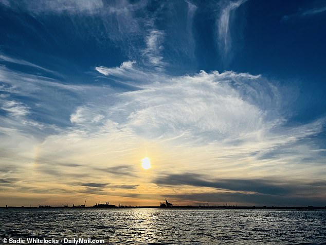 After a bout of rainy weather in New York, the sun appeared on Sadie's sunset sail.