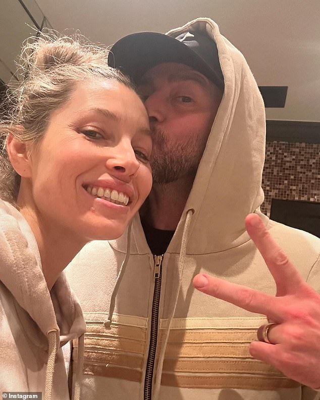 The singer, who is often referred to as the 'Prince of Pop', is married to actress Jessica Biel and tied the knot in 2012. The two are seen here together in a post on his Instagram.