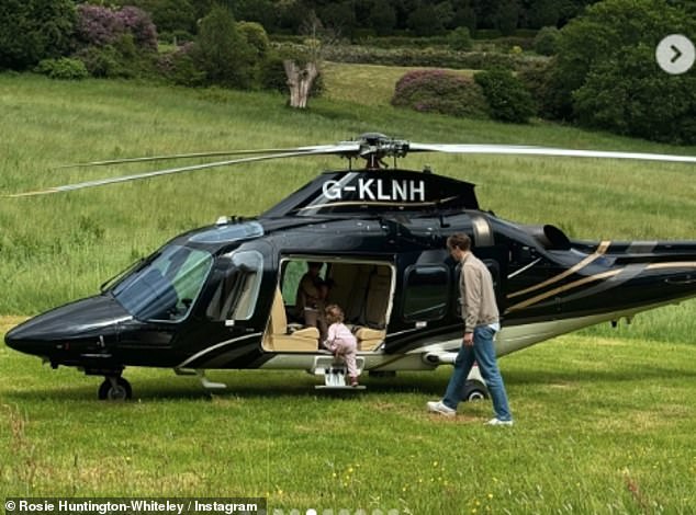 They stayed in luxury accommodation nestled in green hills with enough terrain for their helicopter to land safely.