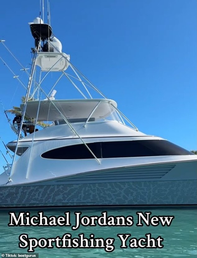 Jordan's new $15 million yacht measures 82 feet, according to the tournament website