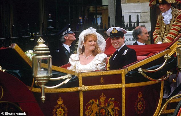 Pictured: The Duke and Duchess of York on their wedding day on July 23, 1986.