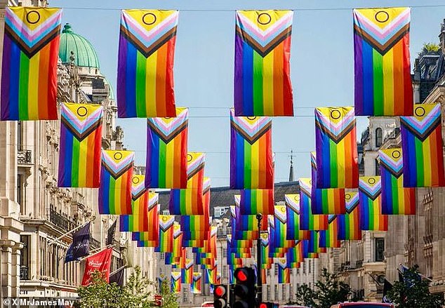 Posting the tweet alongside a photo of flags along Regent Street in London, he even suggested that World War II began with 