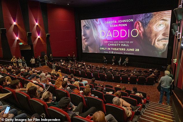 Guests gathered inside AMC Studio City for a Q&A session with Johnson, Hall and Sean Penn before the screening.