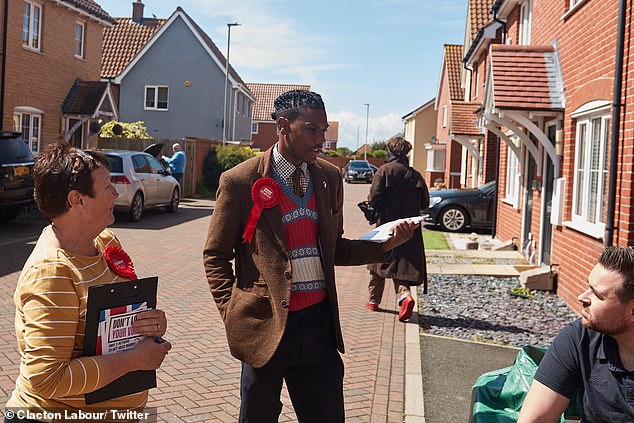 Jovan has been photographed looking dapper while knocking on doors, handing out leaflets and greeting members of his constituency wearing a succession of superbly tailored outfits.