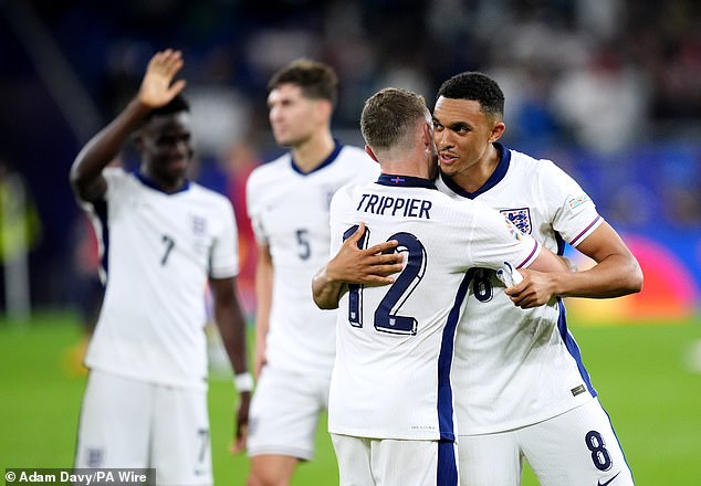 The Three Lions hope for a win to advance to the knockout stage (pictured during last week's match with Serbia)