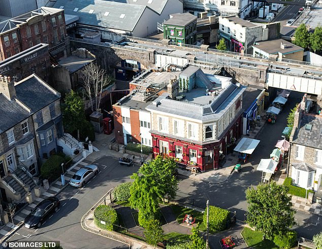 Filming began on the new set (pictured), which is located a stone's throw from the old location at the BBC's Elstree Center in Borehamwood, back in January 2022.