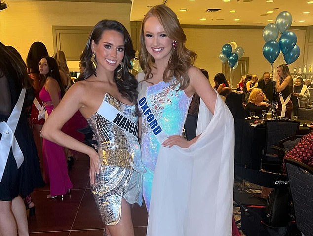 Hudson competed in this year's Miss Maine USA competition and placed first.