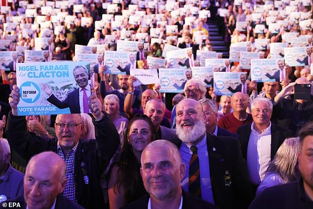 Crowds of reform fans at the Meet Nigel Farage event in Clacton. Farage will soon be the official leader of the opposition, with all the stature that comes with the position, writes Dan Hodges.