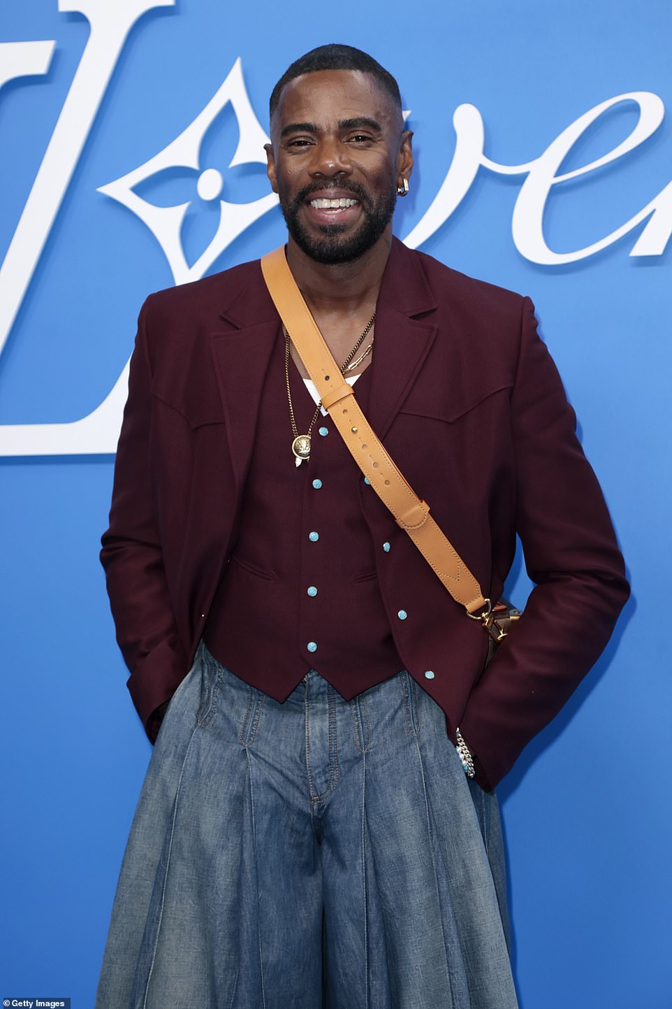 Colman Domingo turned heads in a fun pair of pleated denim 'jorts'