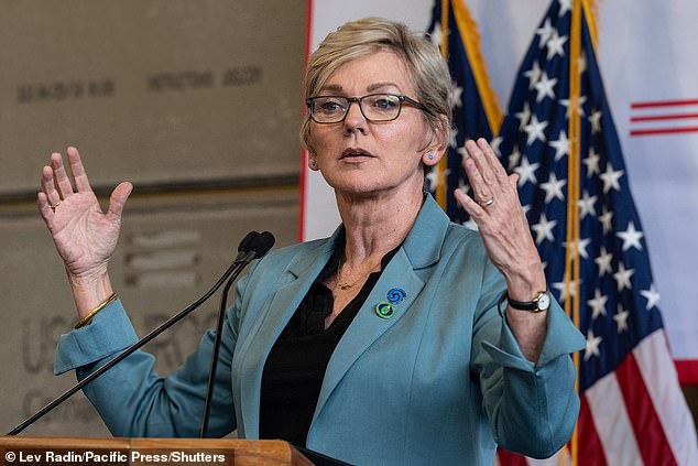 Energy Secretary Jennifer Granholm speaks at a clean energy meeting in New York City.