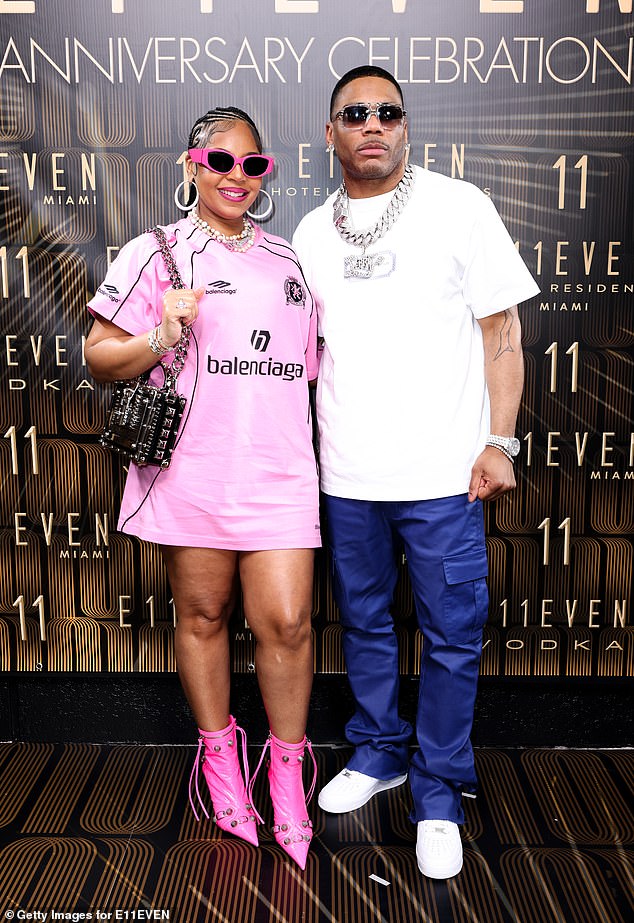 Ashanti and Nelly photographed in 2024