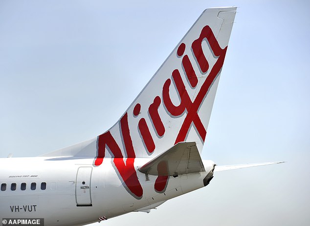 The mother claimed her attempts to raise the matter with Virgin Australia have been blocked. Pictured is a Virgin Australia plane.