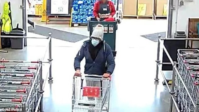 One of many suspicious sightings of Mr Phillips, this one at a Bunnings Warehouse store in Te Rapa, Hamilton, last August.