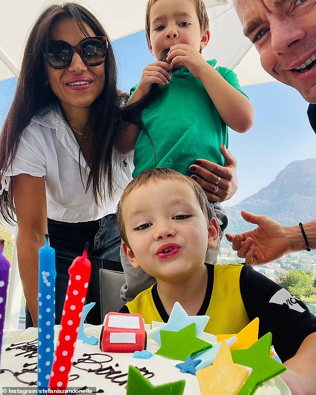 Cadel, a four-time Olympian, also shares two sons, Aidan, five, and Blake, three, with his new wife and ski instructor Stefania.