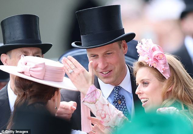 The cousins ​​(pictured) seemed to enjoy spending some time together at Royal Ascot today.