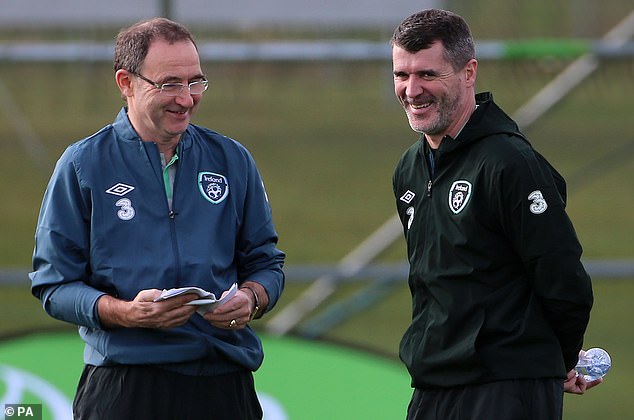 Roy Keane (right) was Martin O'Neil's (left) assistant during Rice's three-match Ireland career.