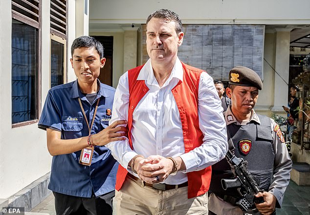 Troy Smith (pictured at last week's court hearing) was allowed out of a crowded prison cell in Indonesia last month and transferred to a rehabilitation center.