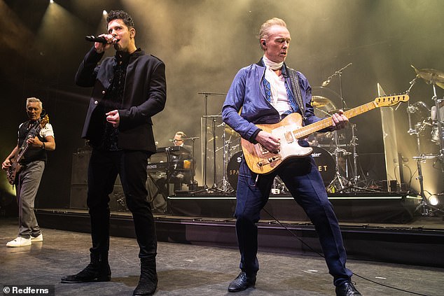 Davidson (pictured singing with Spandau Ballet in October 2018), denies three counts of rape, three counts of sexual assault, one count of voyeurism, one count of intimidation and one count of controlling behaviour.