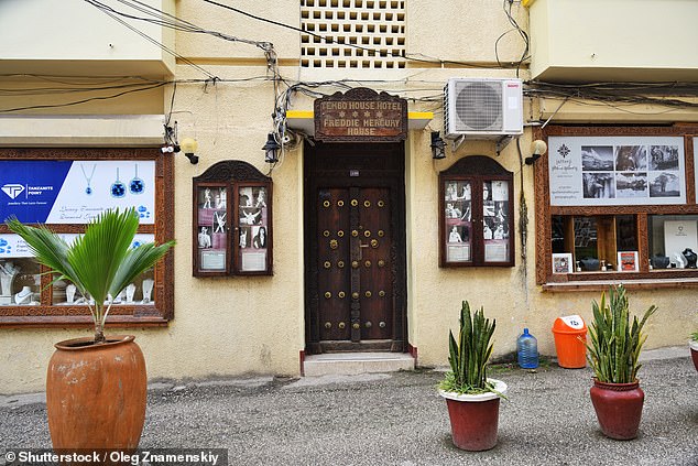 While in Stone Town, Sarfraz visits Freddie Mercury's former home, pictured above, which has been converted into a museum.